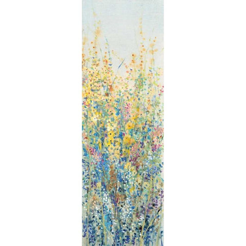 Wildflower Panel III White Modern Wood Framed Art Print by OToole, Tim