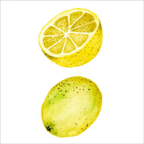 Love Me Fruit IV White Modern Wood Framed Art Print with Double Matting by Wang, Melissa