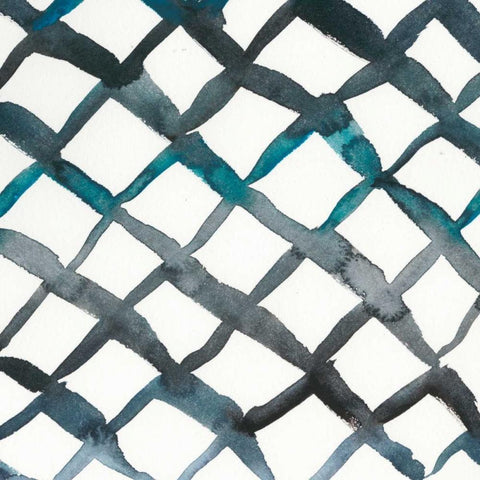 La Mer VI Black Modern Wood Framed Art Print with Double Matting by Zarris, Chariklia