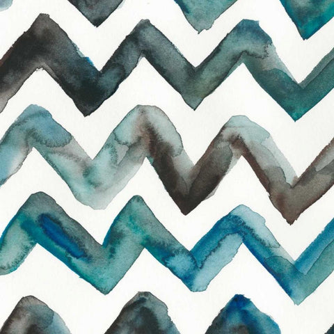 La Mer VII Black Modern Wood Framed Art Print with Double Matting by Zarris, Chariklia