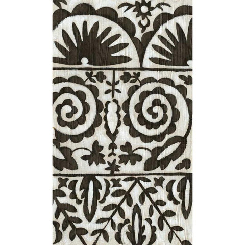 Flamenco Pattern I Black Modern Wood Framed Art Print with Double Matting by Zarris, Chariklia