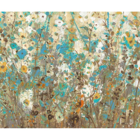 Flowering Vines II Black Modern Wood Framed Art Print by OToole, Tim