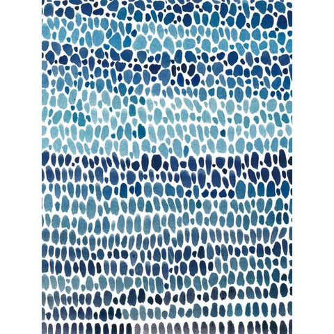 Blue Progression I Black Modern Wood Framed Art Print by OToole, Tim
