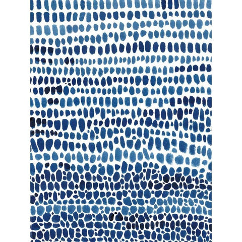 Blue Progression II Black Modern Wood Framed Art Print by OToole, Tim