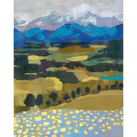 Alpine Impression II Black Modern Wood Framed Art Print with Double Matting by Borges, Victoria