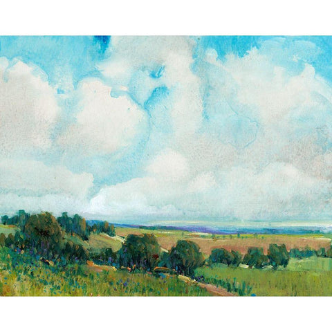 Looming Clouds I Black Modern Wood Framed Art Print with Double Matting by OToole, Tim