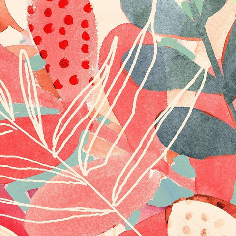 Tropical Assemblage IV Black Modern Wood Framed Art Print by Borges, Victoria