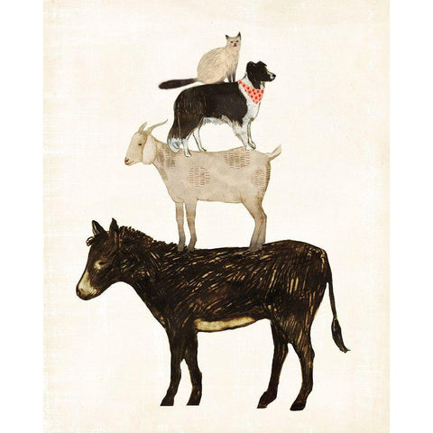 Barnyard Buds VI Black Modern Wood Framed Art Print by Borges, Victoria