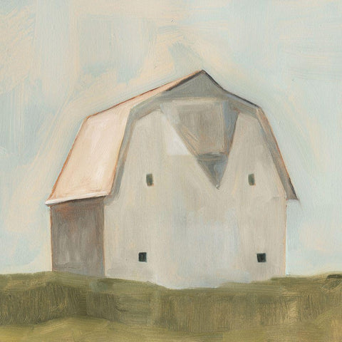 Serene Barn II Black Modern Wood Framed Art Print with Double Matting by Scarvey, Emma