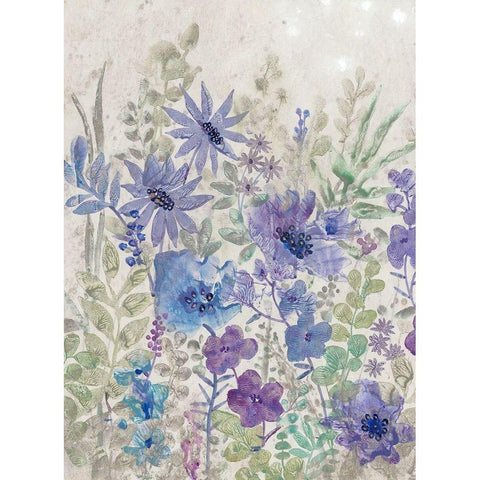 A Splash of Flowers I Black Modern Wood Framed Art Print by OToole, Tim