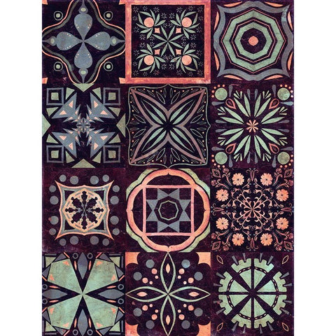Kaleidoscope Tile II White Modern Wood Framed Art Print by Borges, Victoria