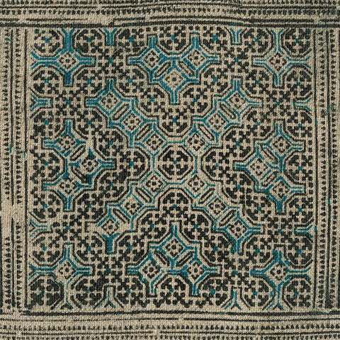 Block Print Textile II Black Ornate Wood Framed Art Print with Double Matting by Vision Studio