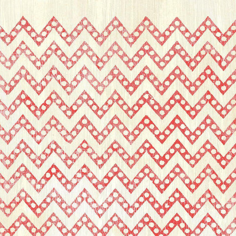Weathered Patterns in Red XII White Modern Wood Framed Art Print by Vess, June Erica