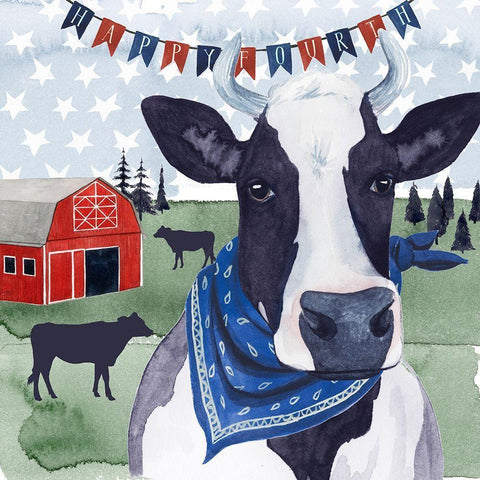 American Herd II White Modern Wood Framed Art Print by Popp, Grace