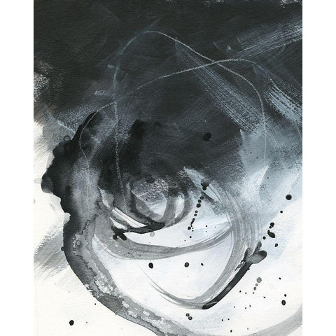 Broken Abstract II Black Modern Wood Framed Art Print with Double Matting by Parker, Jennifer Paxton