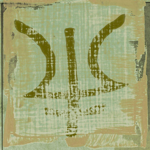 The Deities, Neptune White Modern Wood Framed Art Print with Double Matting by Aryai, Sia