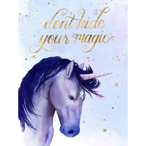 Unicorn Universe II Black Modern Wood Framed Art Print by Popp, Grace