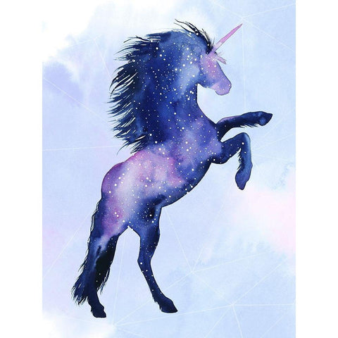Unicorn Universe III Black Modern Wood Framed Art Print by Popp, Grace