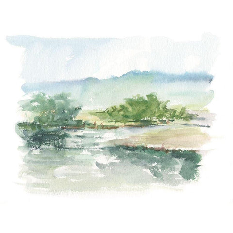 Spring Watercolor Sketch V Black Modern Wood Framed Art Print by Harper, Ethan
