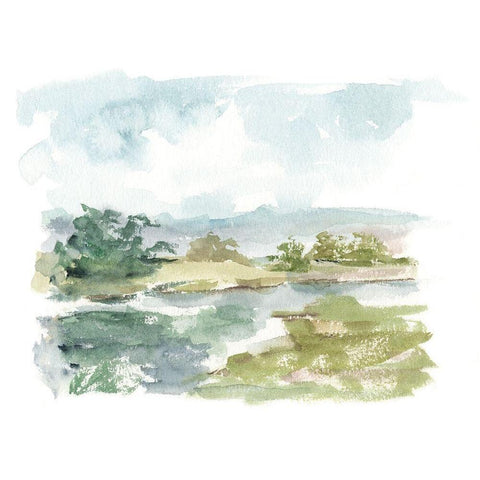 Spring Watercolor Sketch VI Black Modern Wood Framed Art Print by Harper, Ethan