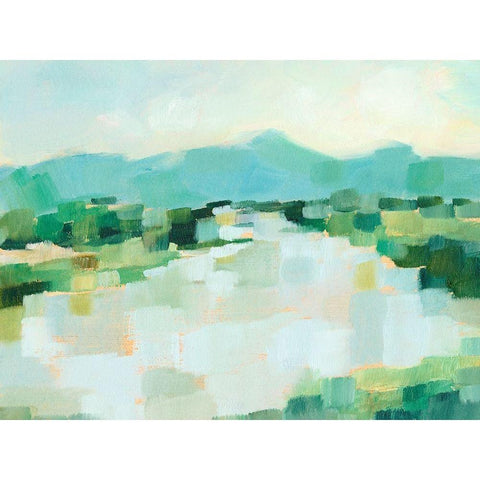 Emerald Island II Black Modern Wood Framed Art Print by Harper, Ethan