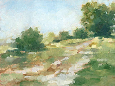 Beaten Path II White Modern Wood Framed Art Print with Double Matting by Harper, Ethan