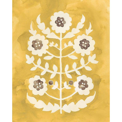 Buttercup II White Modern Wood Framed Art Print by Zarris, Chariklia