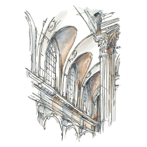Plein Air Interior Study I Black Modern Wood Framed Art Print with Double Matting by Harper, Ethan