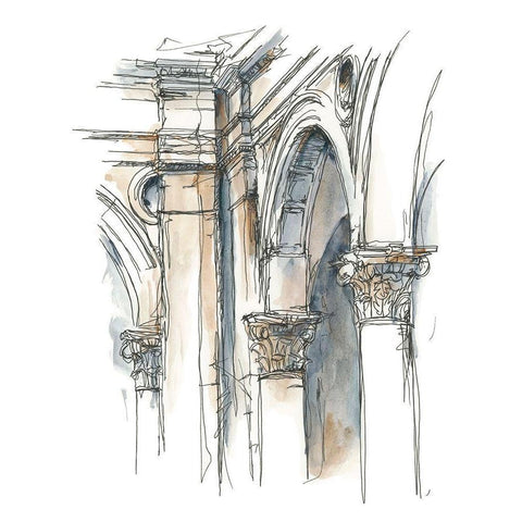 Plein Air Interior Study II White Modern Wood Framed Art Print by Harper, Ethan