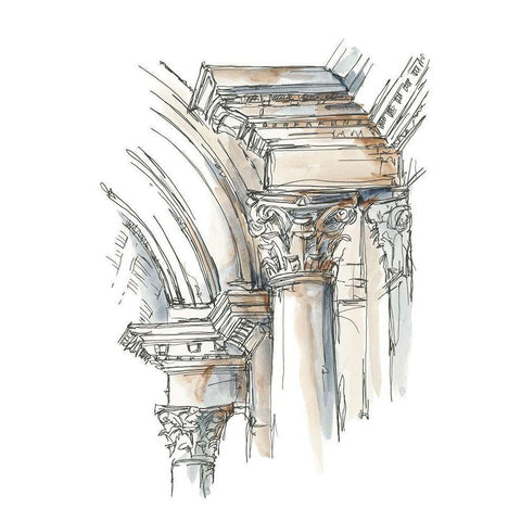 Plein Air Interior Study IV Gold Ornate Wood Framed Art Print with Double Matting by Harper, Ethan
