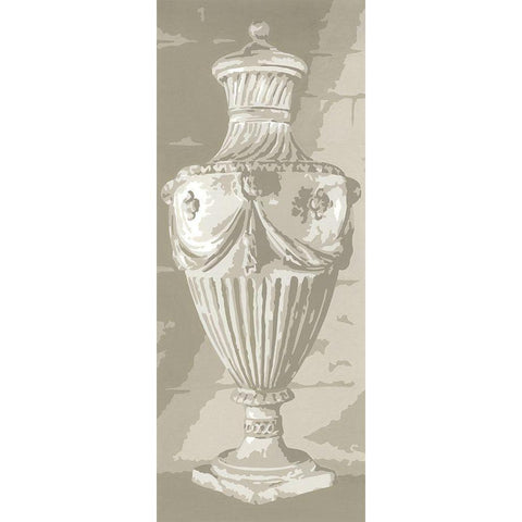 Graphic Urn I Black Modern Wood Framed Art Print by Harper, Ethan