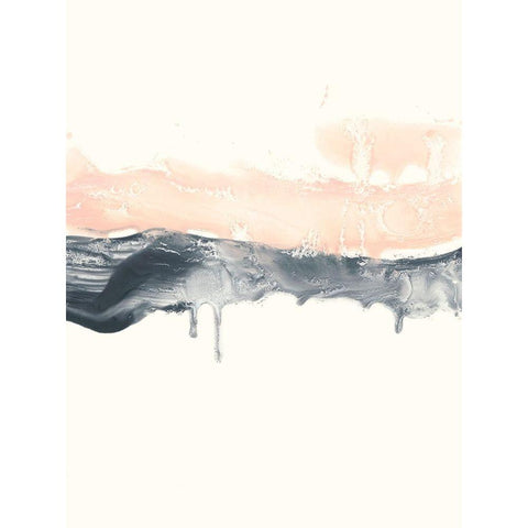 Blush Divide II Black Modern Wood Framed Art Print by Harper, Ethan