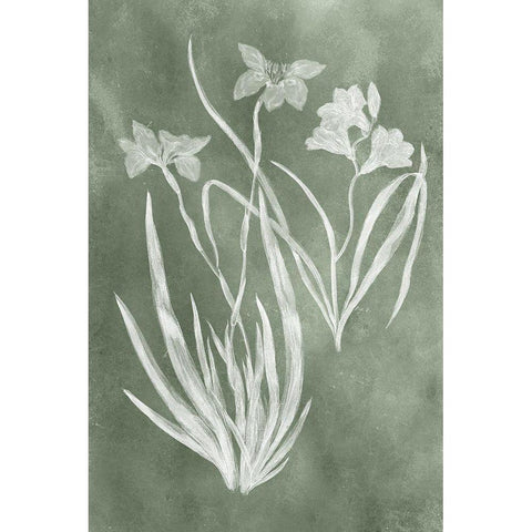 Sage Impressions VI White Modern Wood Framed Art Print by Vision Studio