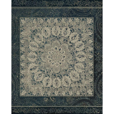 Market Batik I White Modern Wood Framed Art Print by Zarris, Chariklia