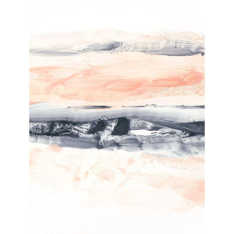 Blush Sunset I White Modern Wood Framed Art Print by Harper, Ethan