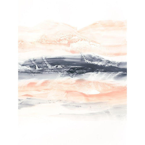 Blush Sunset II Black Modern Wood Framed Art Print by Harper, Ethan