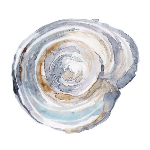 Watercolor Tree Ring III Black Modern Wood Framed Art Print by Harper, Ethan