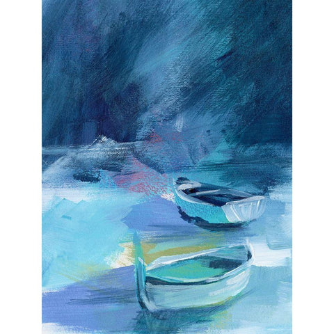 Cove Boats II Black Modern Wood Framed Art Print by Parker, Jennifer Paxton