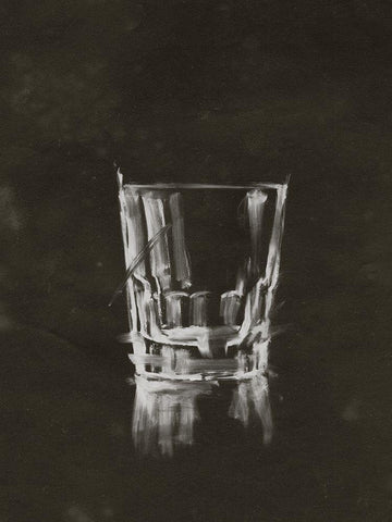 Crystal Barware VI White Modern Wood Framed Art Print with Double Matting by Harper, Ethan