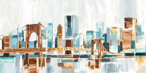 City Colors III Black Ornate Wood Framed Art Print with Double Matting by Harper, Ethan