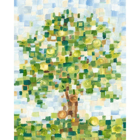 Quilted Tree I Black Modern Wood Framed Art Print by Harper, Ethan