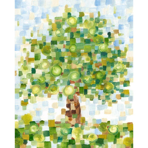 Quilted Tree II Black Modern Wood Framed Art Print by Harper, Ethan