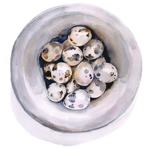 Quail Egg Study I Black Modern Wood Framed Art Print by Parker, Jennifer Paxton