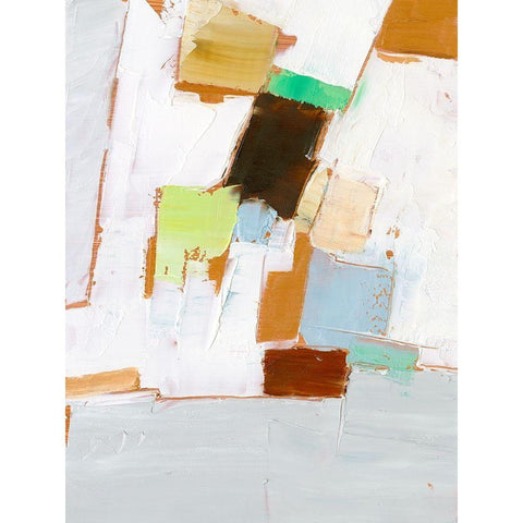 Patched I Black Modern Wood Framed Art Print by Harper, Ethan