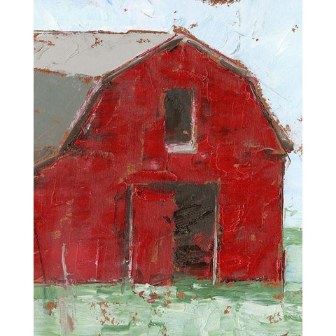 Big Red Barn I Black Modern Wood Framed Art Print by Harper, Ethan