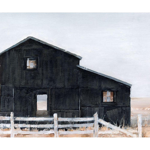Black Barn I Black Modern Wood Framed Art Print by Harper, Ethan