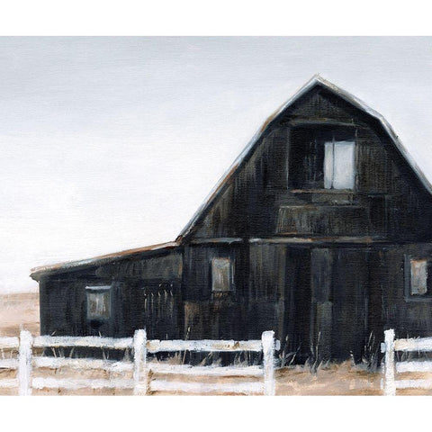 Black Barn II Black Modern Wood Framed Art Print by Harper, Ethan