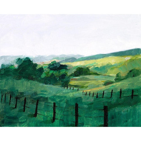 Fence Line II Black Modern Wood Framed Art Print by Harper, Ethan