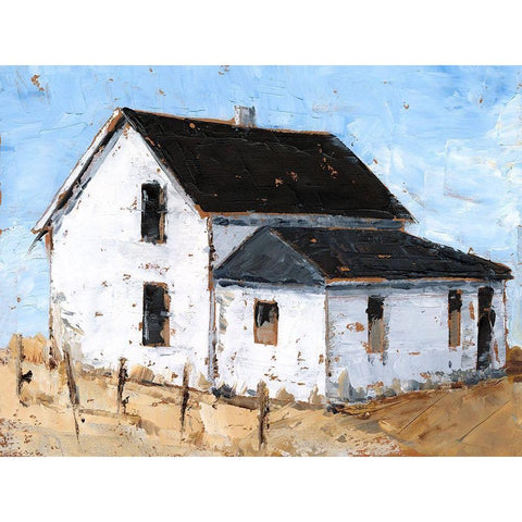 Abandoned Farmhouse II Black Modern Wood Framed Art Print by Harper, Ethan