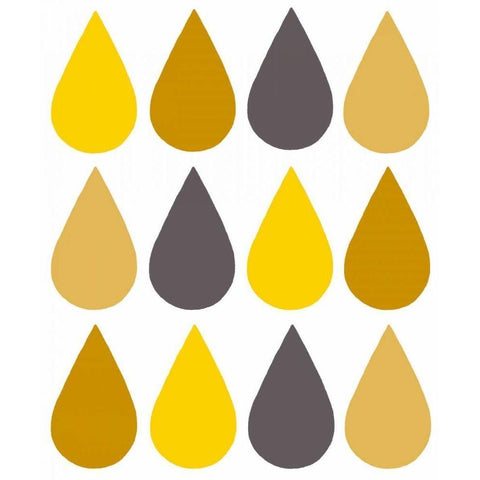 Raindrops II Black Modern Wood Framed Art Print with Double Matting by Zarris, Chariklia